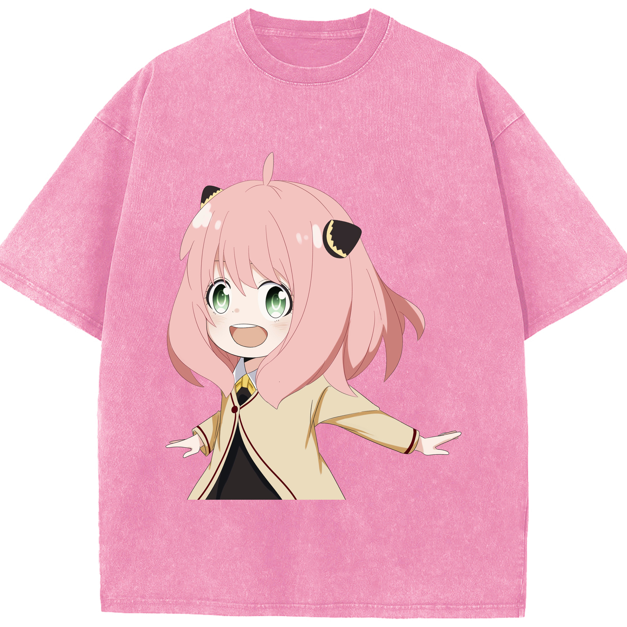 （画像用） SPY×FAMILY间谍家家酒 綿100% ヴィンテージ風 半袖Tシャツ（フロントプリント）